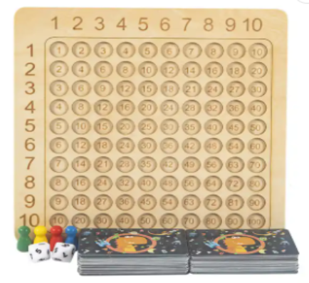 Jeu de société multiplication en bois
