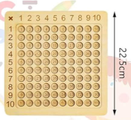 Jeu de société multiplication en bois